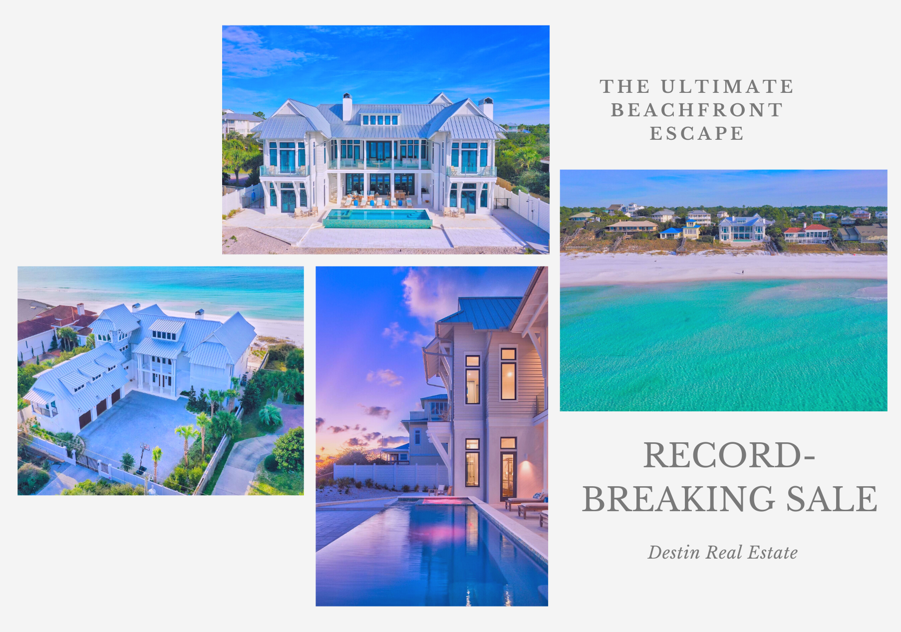 NEWS! Record breaking gulf front home sale in Santa Rosa Beach, Florida