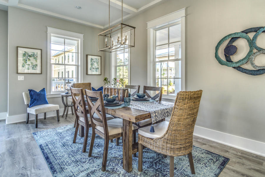 dining room in Blue Mountain Beach home