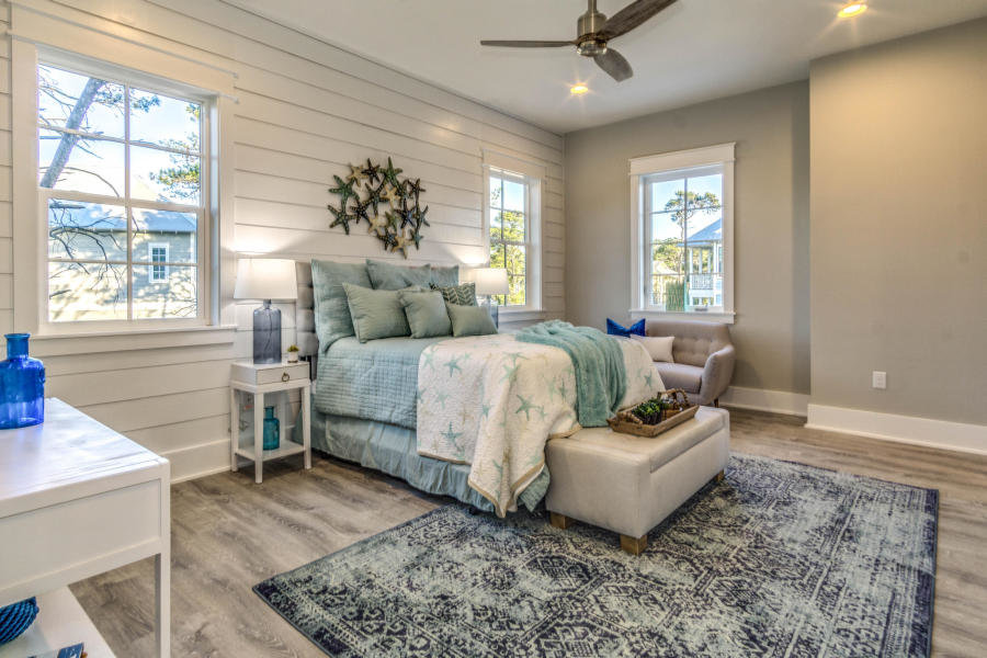Master bedroom in Blu Construction home