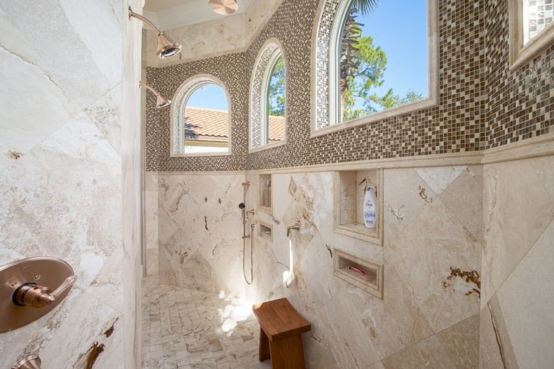 Shower in Burnt Pine home