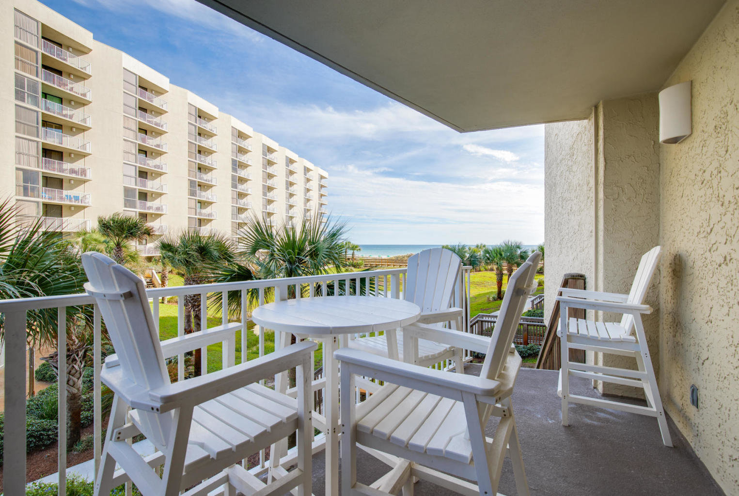 Gulf view from balcony in Mainsail condos, Miramar Beach, FL