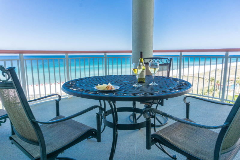 Private balcony at Beach Colony condo, Navarre, FL