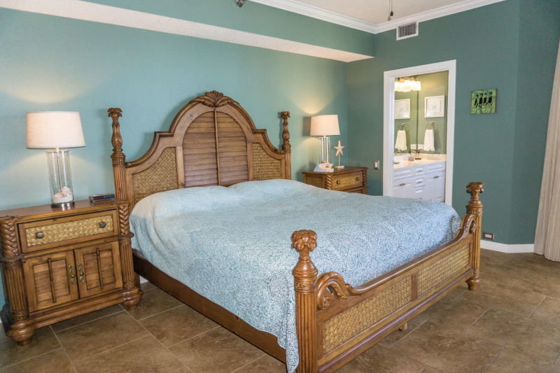 Master bedroom in Beach Colony condo, Navarre, FL