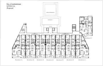 blu Condominiums site plan for levels 2-6