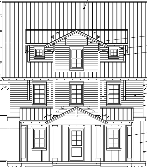 Elevation plan for new home in Crystal Beach, Destin, FL