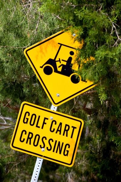 Golf cart crossing