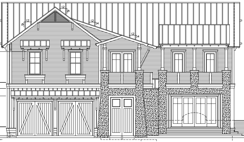 Elevation plan for new home in Santa Rosa Beach