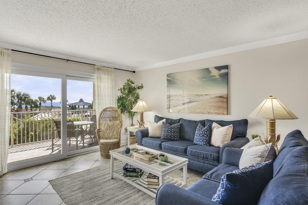 Living room in the Islander condo in Destin, Florida