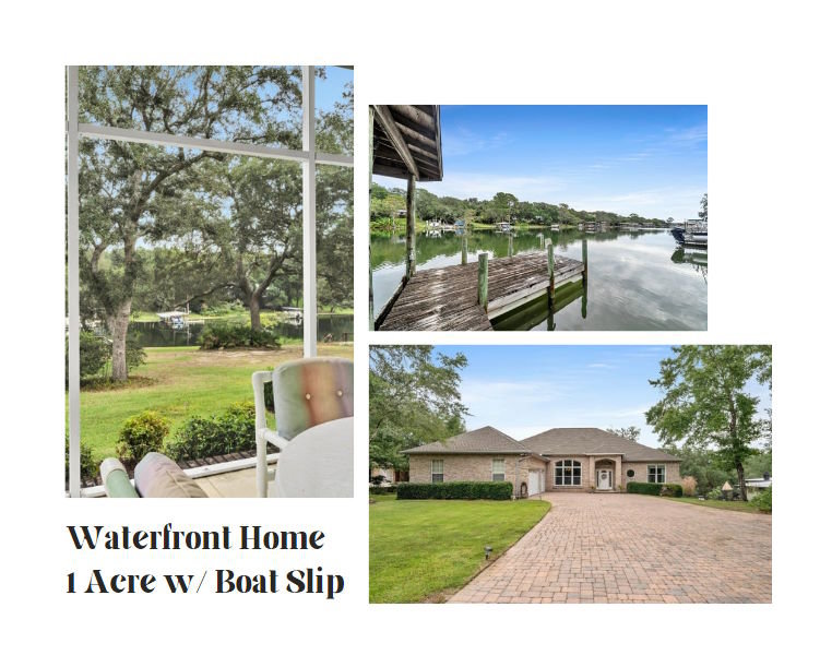 Collage of waterfront home in Garnier Heights